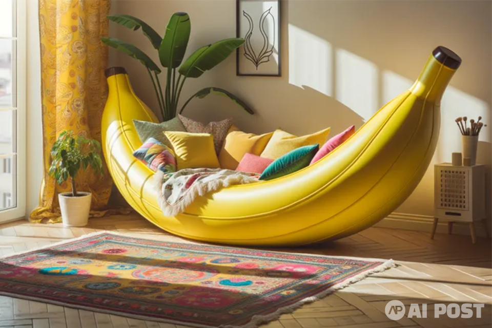 달리3로 만든 바나나 침대. (사진=오픈AI)
