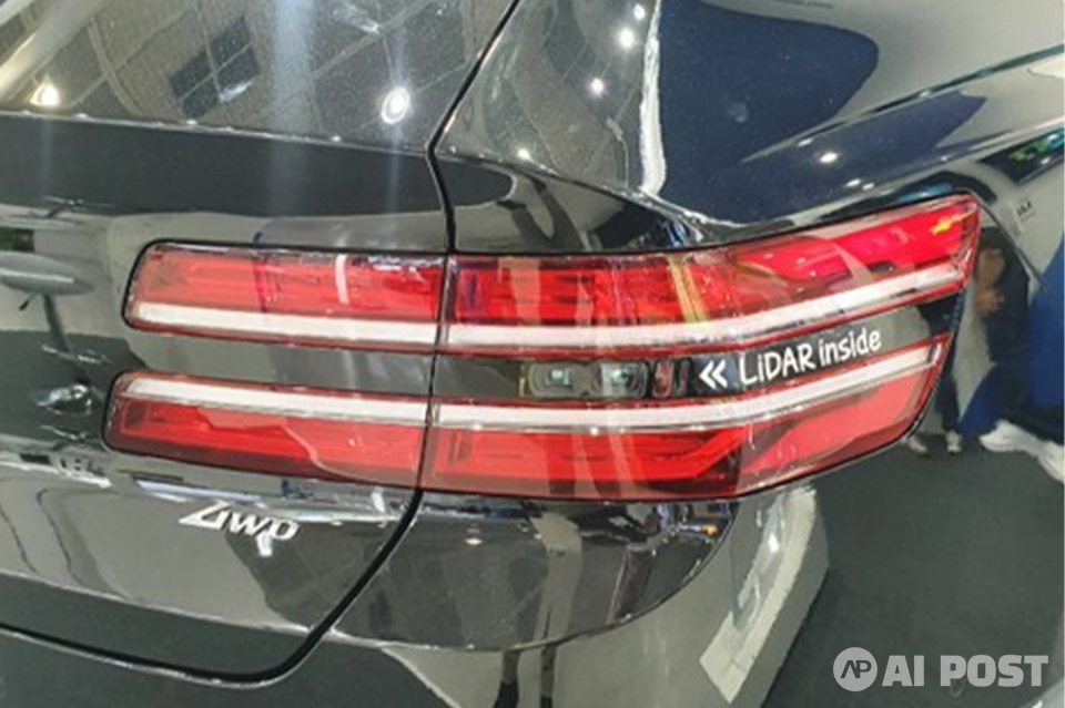 에스오에스랩의 라이다가 탑재된 모습. (사진=에스오에스랩)