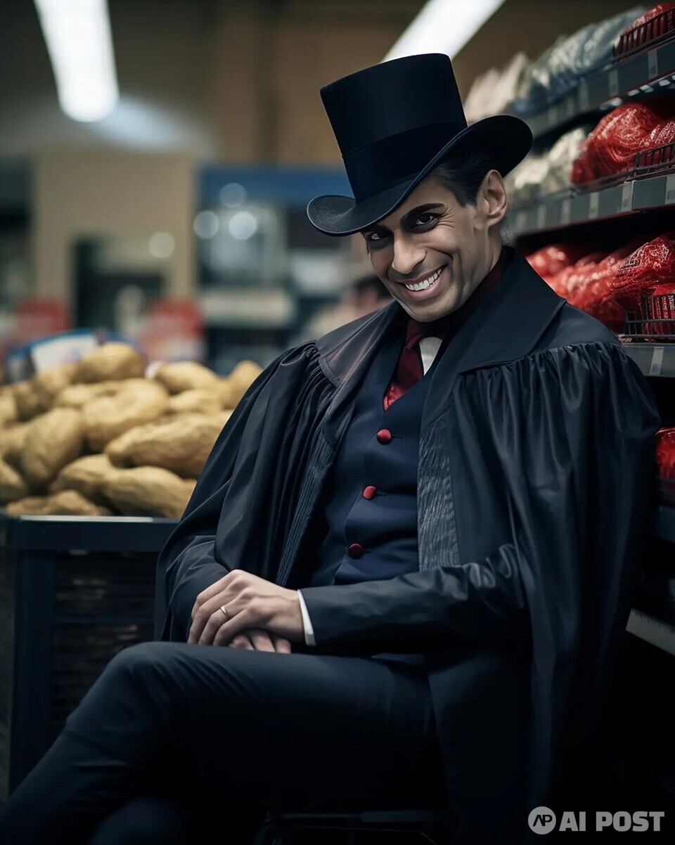 AI가 생성한 리시 수낵 영국 총리. (사진=필름 에디터인 던컨 톰슨).