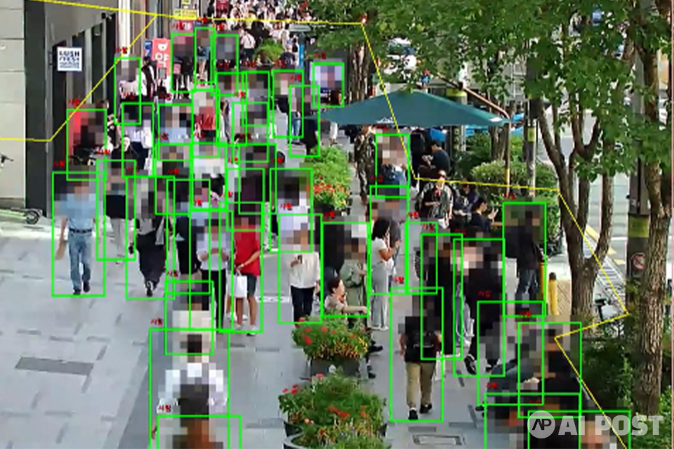 인파감지 CCTV 가동 화면. (사진=서울시)