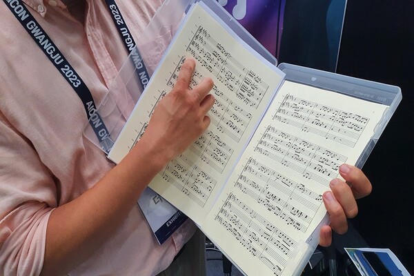 파자마 잼은 이용자들이 각자 가지고 있는 악보를 서로 공유하면서 연주할 수 있는 장점이 있다. (사진=AI포스트 나호정 기자)