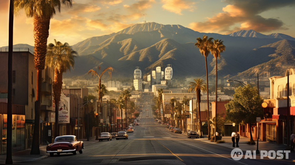 AI가 그려낸 할리우드. (사진=미드저니)