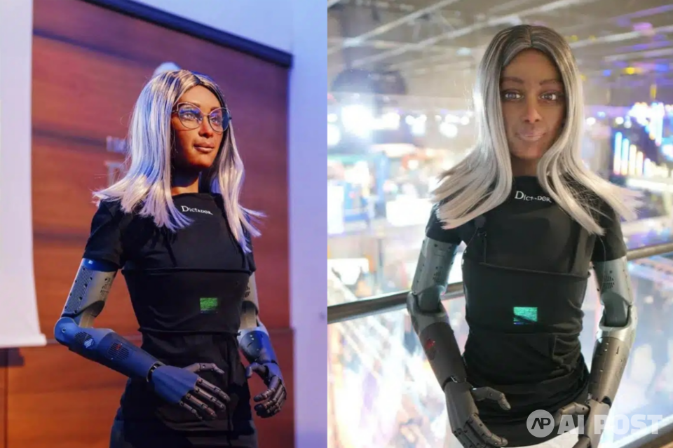 세계 최초 AI 로봇 CEO '미카'. (사진=Dictador)