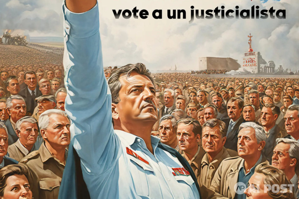 AI 시스템으로 만든 세르히오 마사 후보 포스터. (사진=마사 후보 측)