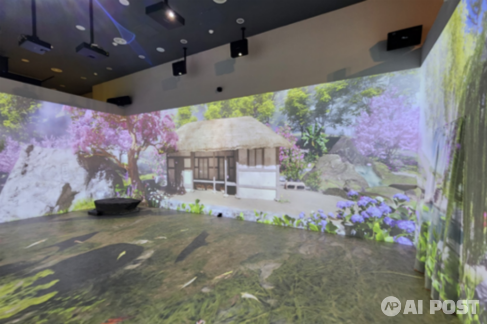 다산박물관 내 실감콘텐츠관에 구축된 미디어아트. (사진=전남정보문화산업진흥원)