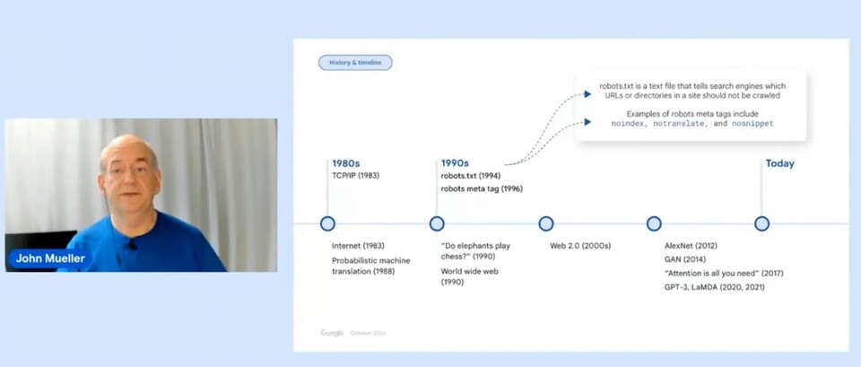 Google Search Relations Lead John Mueller 이야기하는 robots.txt 의 현재.