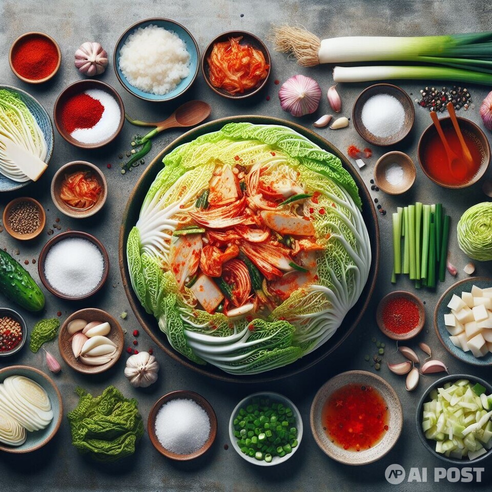 AI가 그린 김치의 모습. (사진=달리 3)