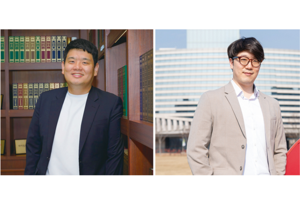 왼쪽부터 전해곤 교수, 한상훈 석박사통합과정생. (사진=지스트)