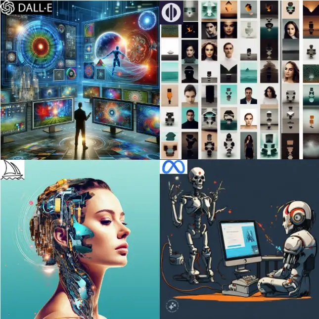 (사진=OpenAI, Midjourney, Meta, Playground AI)