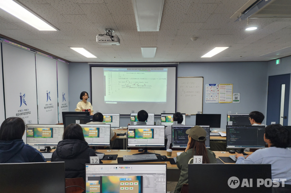 실감콘텐츠 전문인력양성 및 재직자 역량강화 교육 현장. (사진=전남정보문화산업진흥원)