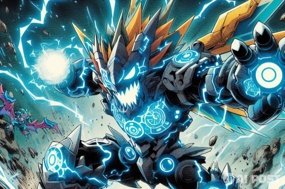 AI가 그린 디지몬. (사진=달리 3)