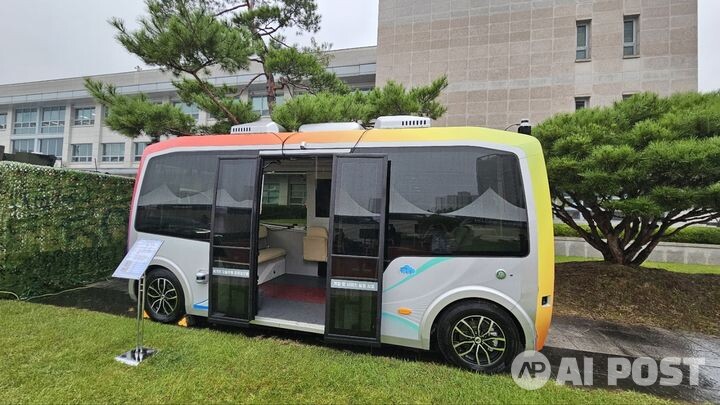 광주지역 기업이 제작한 무인자율주행셔틀. (사진=광주광역시)