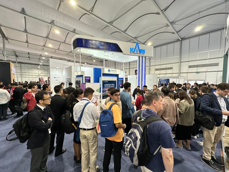 한국항공우주연구원 부스. (사진=지식인미나니)