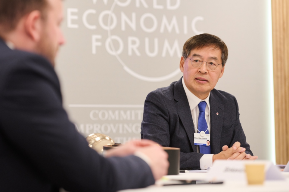 다보스포럼에 참석한 신학철 LG화학 부회장. (사진=LG화학)