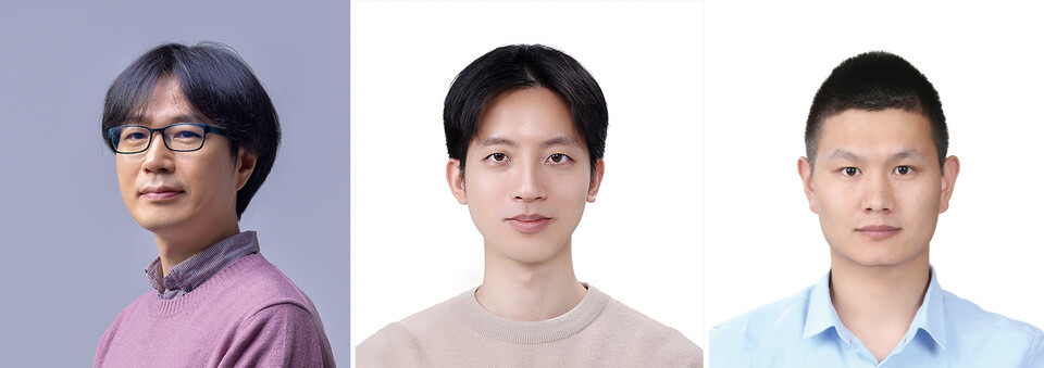 왼쪽부터 이종석 교수, 주휘인 박사과정생, Kai-Xuan Zhang 박사. (사진=지스트)