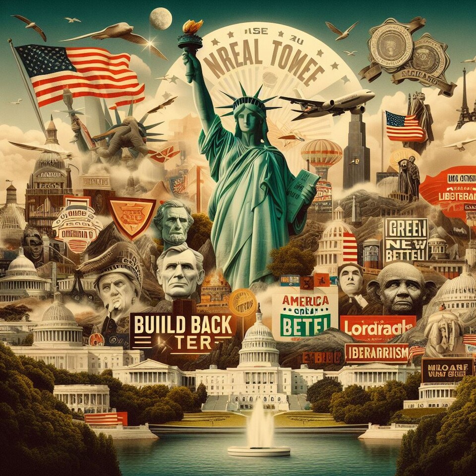 '2024년 미국 대통령 선거'라는 프롬프트에 달리가 내놓은 사진. (사진=달리)