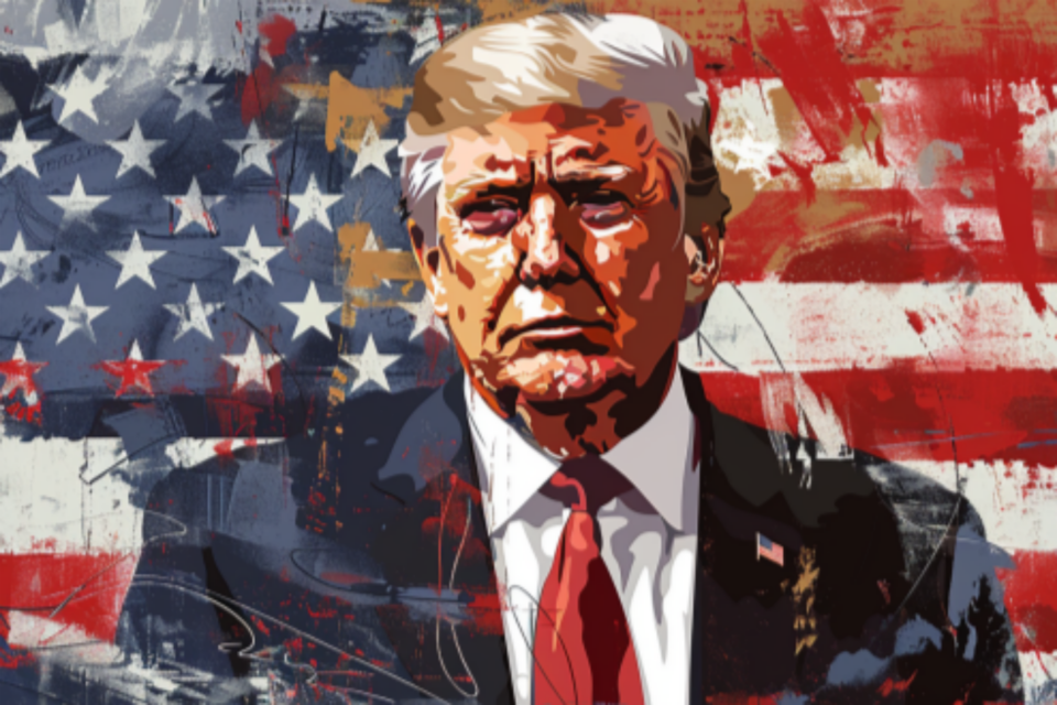 '2024년 미국 대통령 선거'라는 프롬프트에 미드저니가 내놓은 사진. (사진=미드저니)