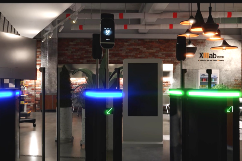 NVIDIA Omniverse를 통해 구현한 씨이랩 사무실 전경. (사진=씨이랩)