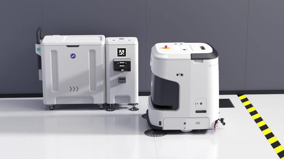 라이노스 J30 실내용 중형 청소로봇. (사진=라이노스)