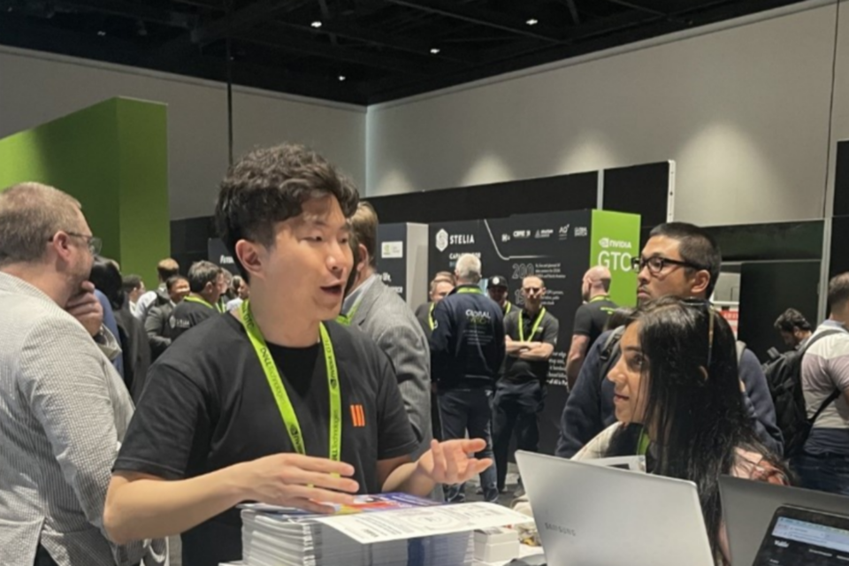 NVIDIA GTC 현장 내 씨이랩 부스. (사진=씨이랩)