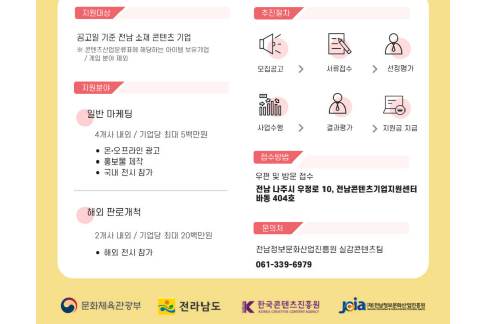 2024년 JCEP 마케팅 지원사업 포스터. (사진=전남정보문화산업진흥원)