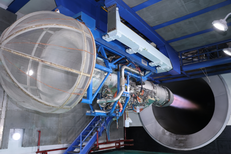 한화에어로스페이스생산한 1만번째 엔진인 ‘F404’ 엔진. (사진=한화에어로스페이스)