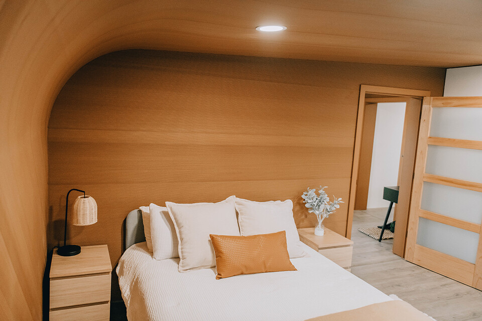 3D 프린팅 기술로 건축된 주택 내부. (사진=메인대학교)