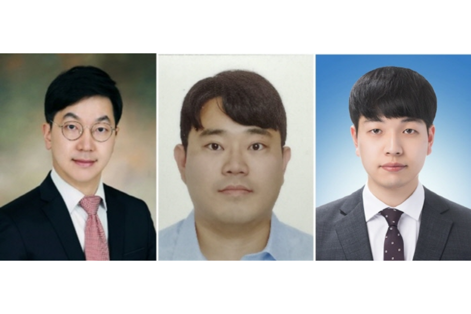 왼쪽부터 서울대 전기정보공학부 곽정훈 교수, 서울대 전기정보공학부 백근우 박사, 김연준 박사과정생. (사진=서울대학교 공과대학)