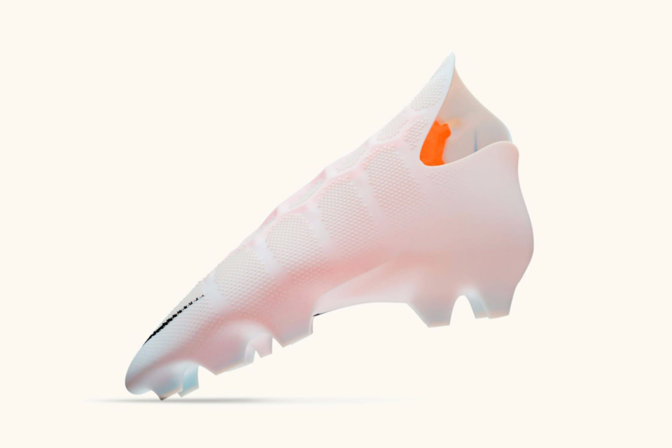 생성형 AI가 엘링 홀란드의 특성을 고려해 디자인한 축구화. (사진=나이키)