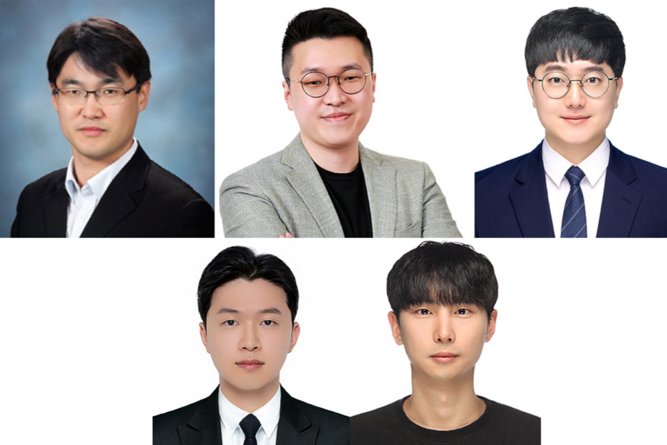 왼쪽 상단부터 시계방향으로 GIST 윤명한 교수, 서울대 박민혁 교수, GIST 최준규 박사, 서울대 박사과정 김세현 학생, GIST 이상우 석사. (사진=지스트)