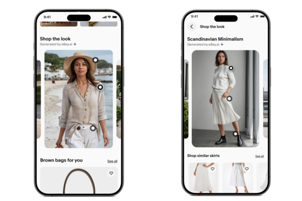 AI가 개인 맞춤형 패션을 추천하는 기능을 선보였다. (사진=이베이)