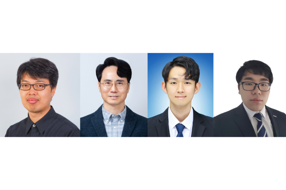 왼쪽부터 화학과 정원진 교수, 최준호 교수, 문현 박사과정생, 정준기 박사과정생. (사진=지스트)