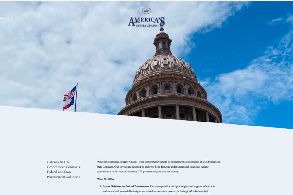 America's Supply Chains 공식 홈페이지 갈무리. (사진=비타소프트)