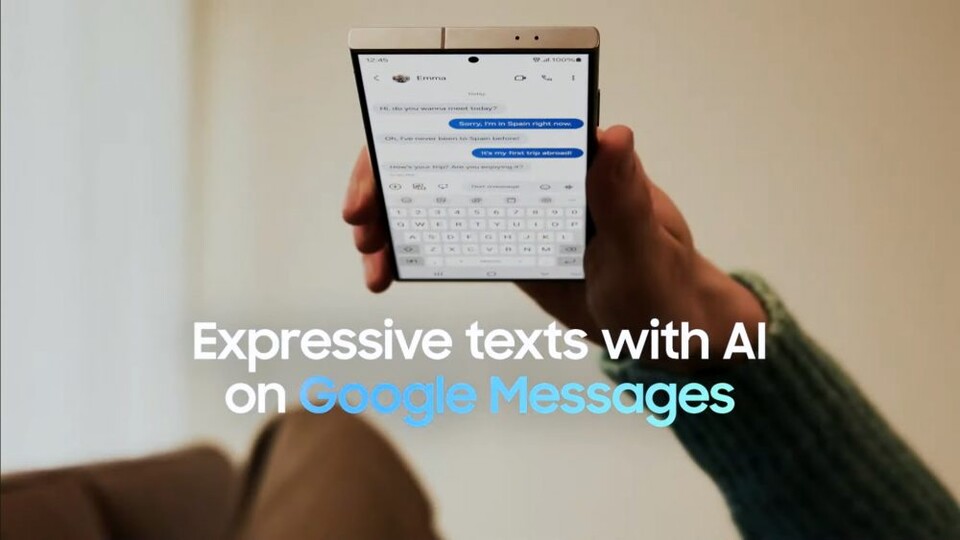 갤럭시 ‘구글 메시지(Google Message)’는 구글의 ‘제미나이(Gemini)’ 모델을 이용하여 기기 내에서 작동하기 때문에 높은 보안성과 효율성을 보인다는 게 삼성 측의 설명이다. (사진=삼성전자)