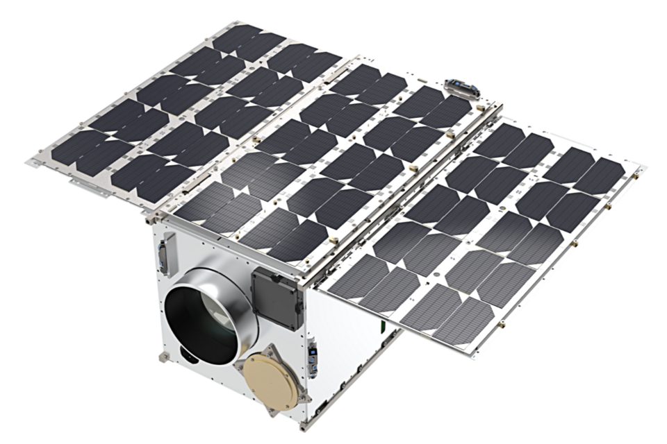 한화시스템이 개발할 온실가스 관측용 초소형 초분광 위성 설계안. (사진=한화시스템)