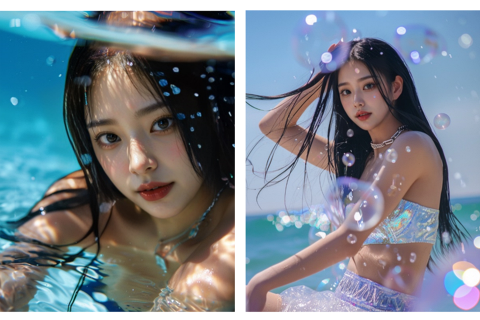 AI 버추얼 아티스트 ‘수비(suvi)’의 콘셉트 Water 포토. (사진=스튜디오메타케이)