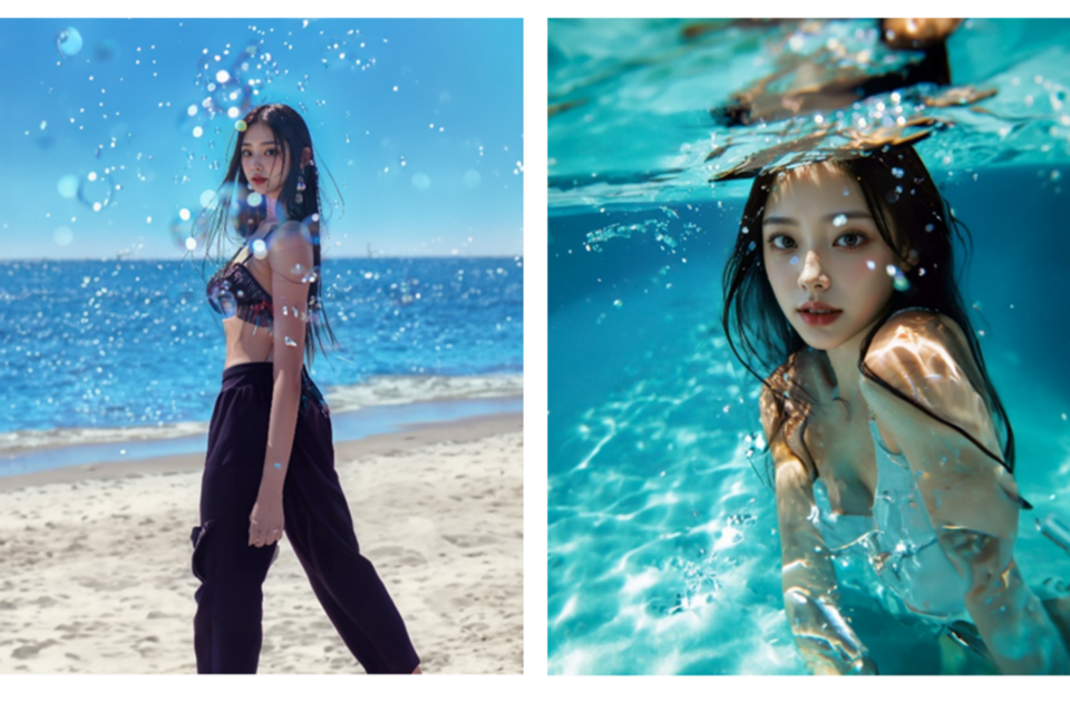 AI 버추얼 아티스트 ‘수비(suvi)’의 콘셉트 Water 포토. (사진=스튜디오메타케이)