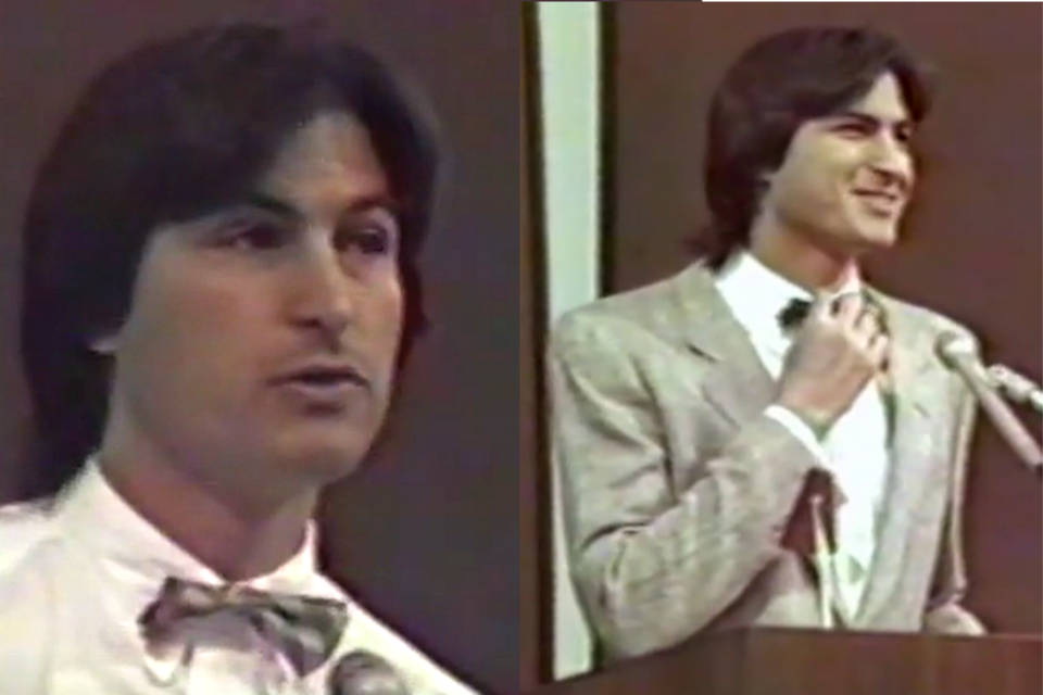 스티브 잡스가 1983년 국제 컨퍼런스에서 강연하는 모습. (사진=스티브 잡스 아카이브)