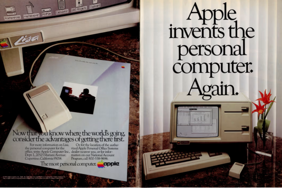 Apple Lisa Computer 인쇄 광고(1983). (사진=스티브 잡스 아카이브)