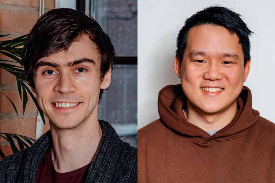 구글 브레인 출신의 닉 프로스트 창립자와 이반 장 창립자. (사진=코히어)