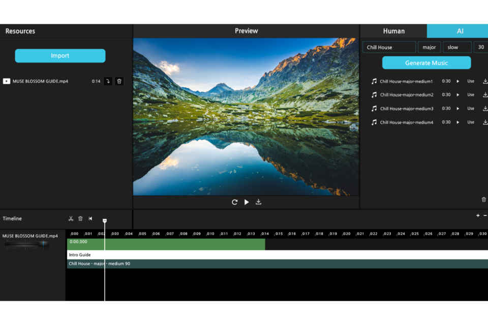 뮤즈블라썸 HALee 실행 화면. (사진=뮤즈블라썸)