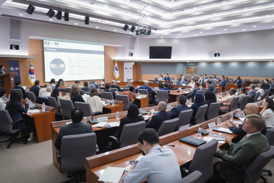 외교부가 ‘2024 REAIM 고위급회의’의 준비상황 공유를 위해 90여개국 주한외교단을 대상으로 설명회를 개최했다. (사진=외교부)