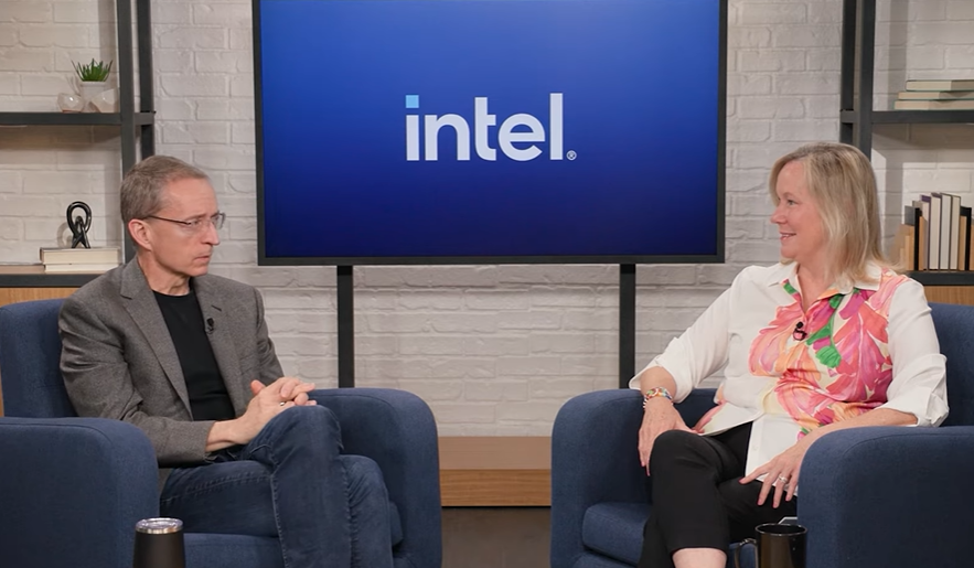 팻 겔싱어 인텔 CEO(왼쪽). (사진=인텔 유튜브)