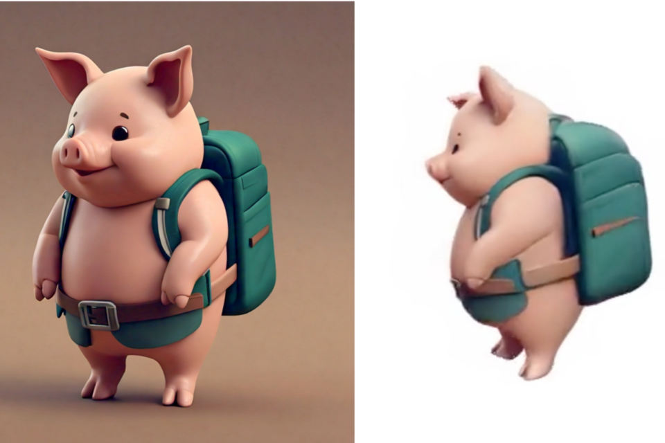 메타는 2D 사진(왼쪽)을 브이퓨전3D 모델을 활용해 3D 콘텐츠(오른쪽)로 생성했다. (사진=메타)