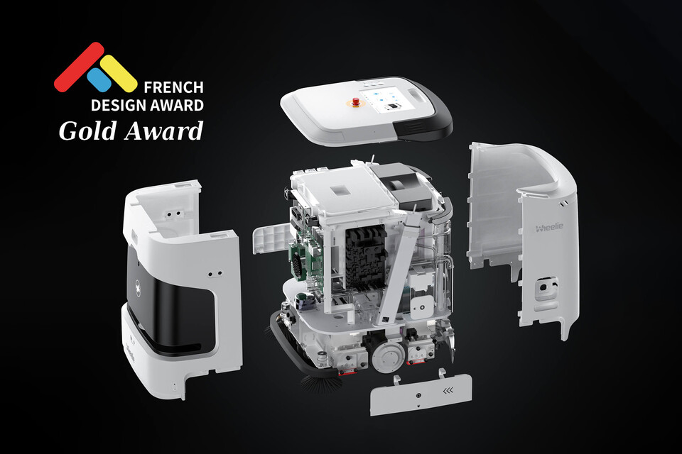 AI 청소로봇 ‘휠리’. (사진=라이노스)