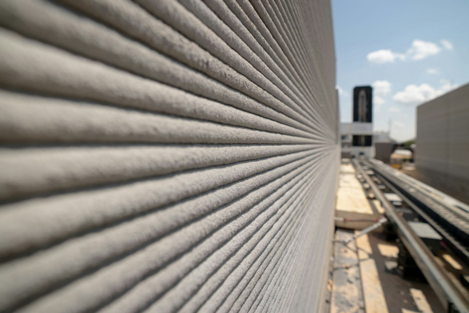 3D 프린팅 주택 외벽. (사진=아이콘)