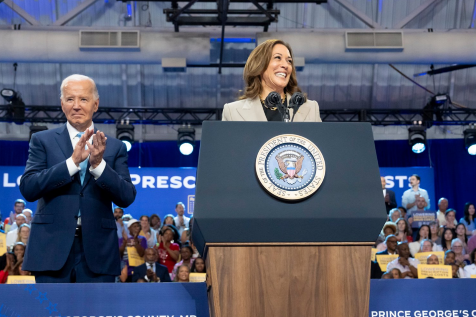 바이든 미국 대통령(왼쪽)과 카멀라 해리스 부통령(오른쪽). (사진=Vice President Kamala Harris X)