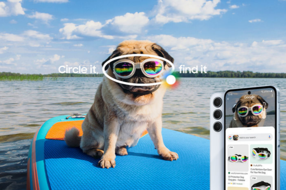 갤럭시 A 시리즈에서 '서클 투 서치'를 사용하는 모습. (사진=삼성전자)