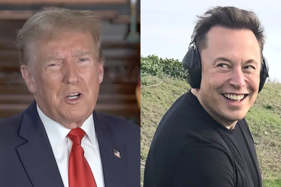 트럼프 전 대통령(왼쪽)과 일론 머스크 테슬라 CEO. (사진=트럼프 Youtube, 일론 머스크 X)
