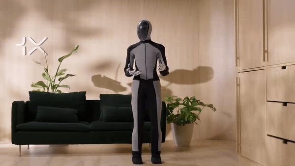 1X 테크놀로지스가 공개한 가정용 로봇 '네오'. (그래픽=1X)